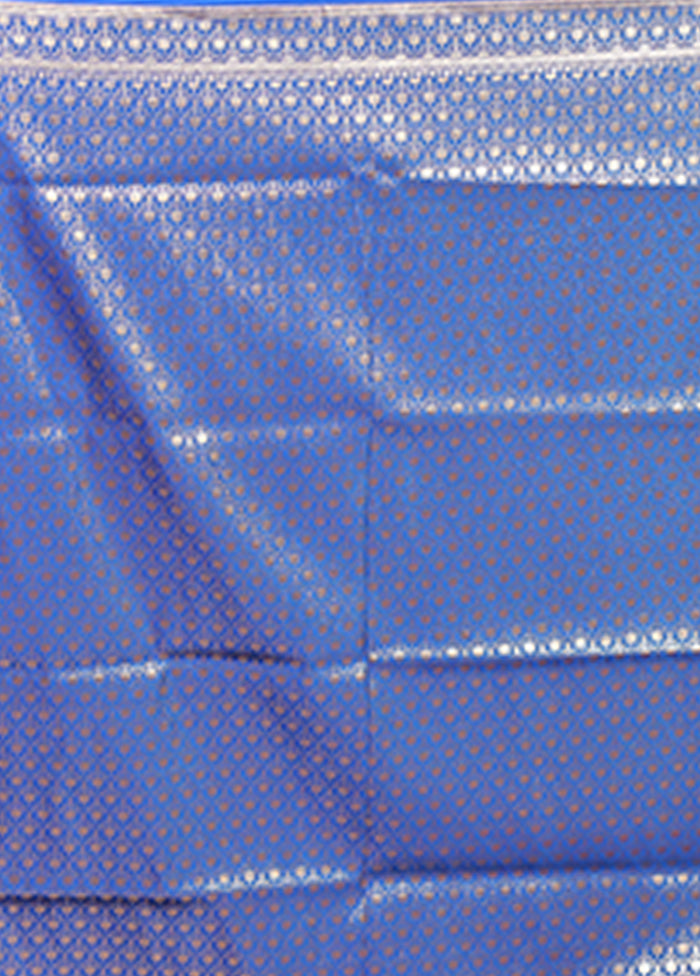 Purple Banarasi Silk Saree With Blouse Piece