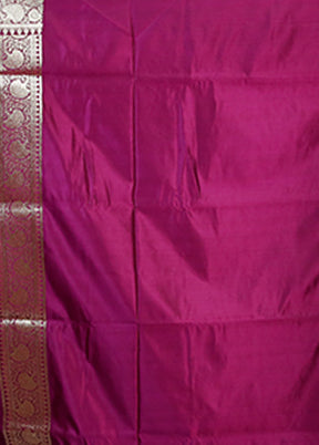 Pink Banarasi Silk Saree With Blouse Piece