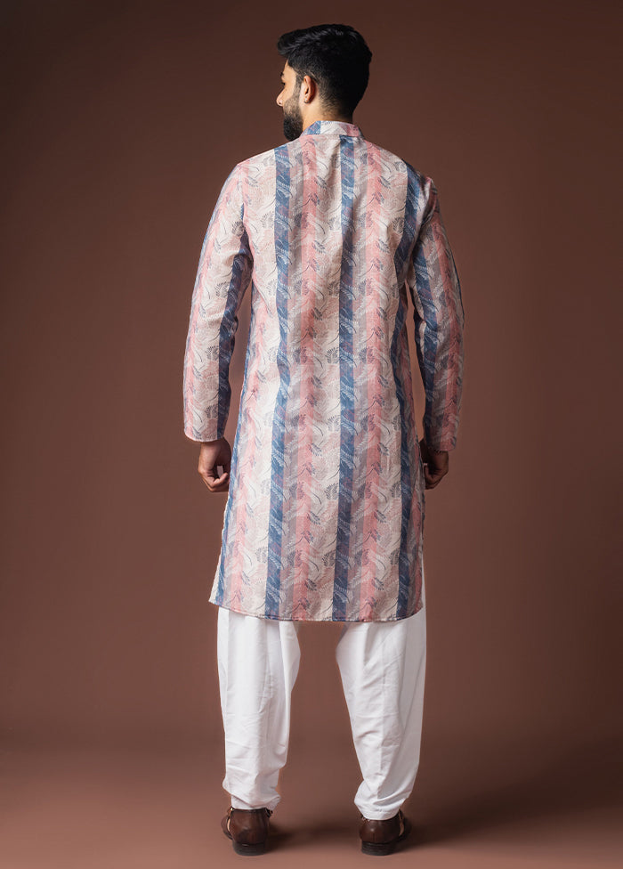 Multicolor Silk Kurta & Pajama Set