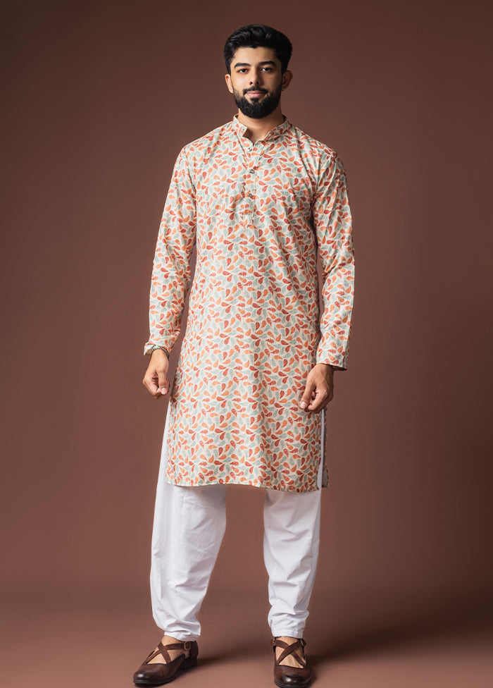 Multicolor Silk Kurta & Pajama Set