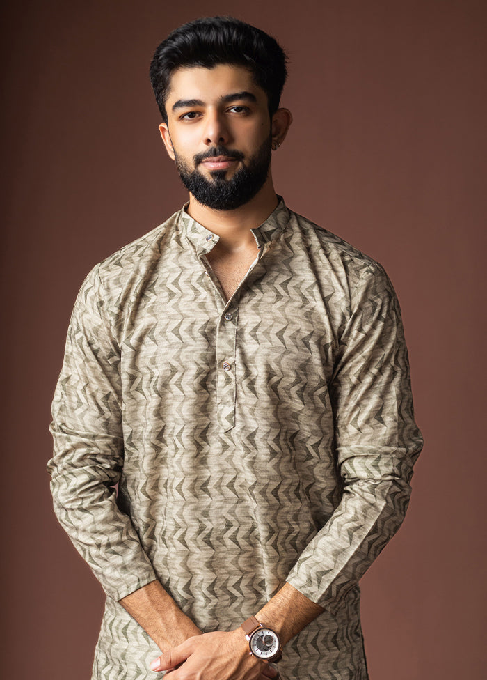 Green Silk Kurta & Pajama Set