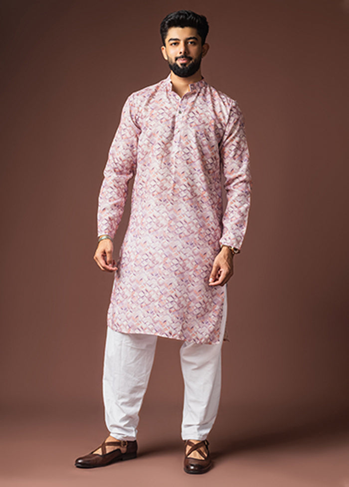 Pink Silk Kurta & Pajama Set