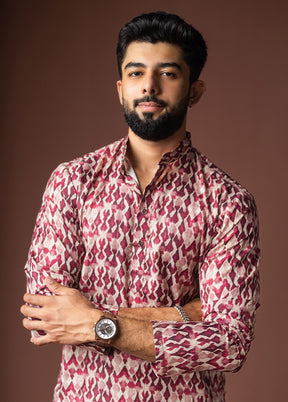 Brown Silk Kurta & Pajama Set