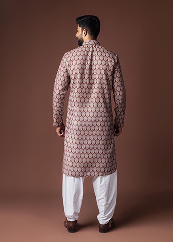 Purple Silk Kurta & Pajama Set