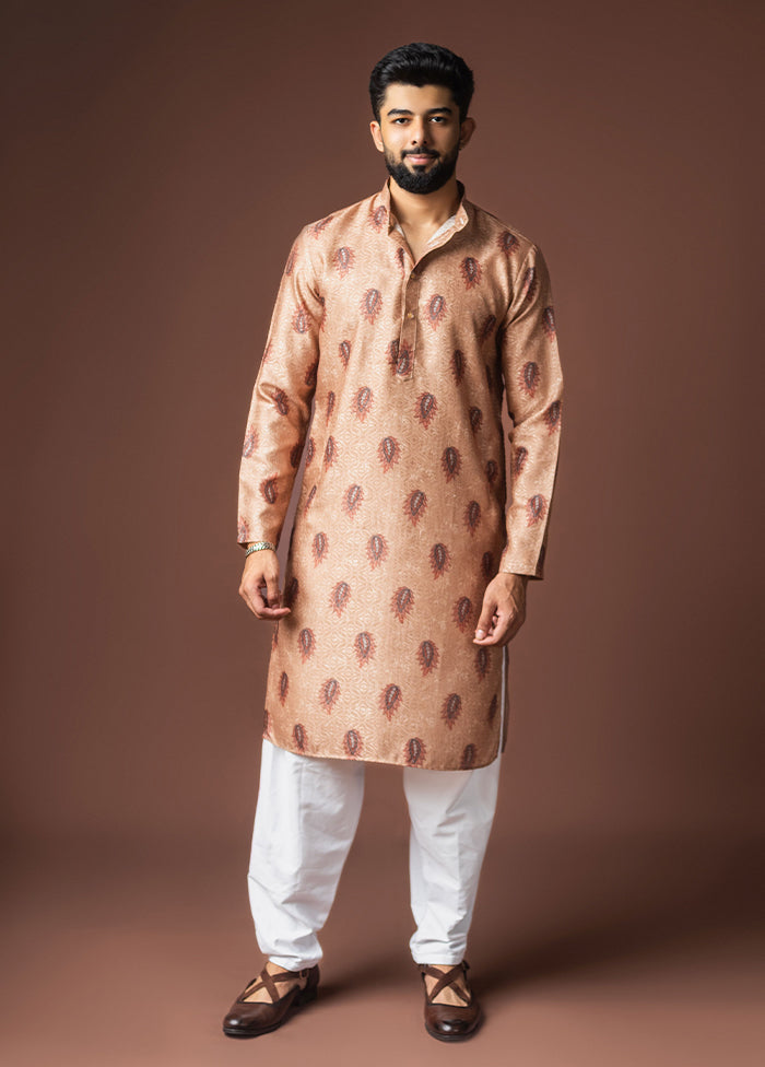 Brown Silk Kurta & Pajama Set