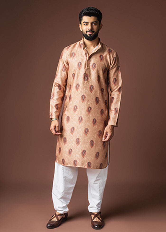 Brown Silk Kurta & Pajama Set