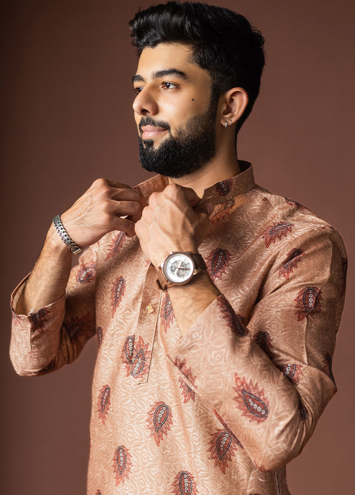 Brown Silk Kurta & Pajama Set