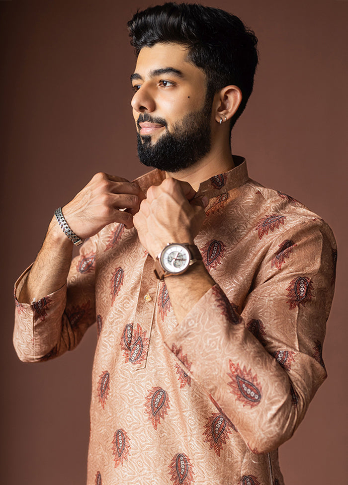 Brown Silk Kurta & Pajama Set