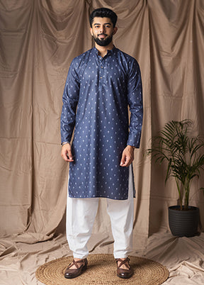 Blue Silk Kurta & Pajama Set