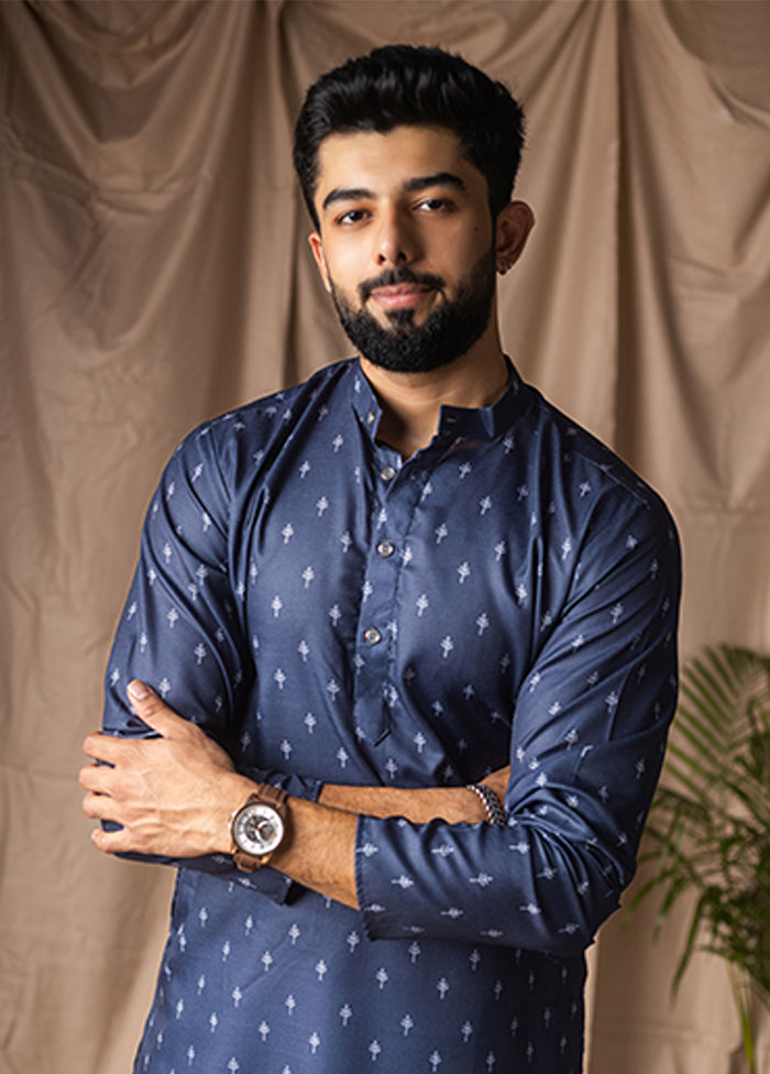 Blue Silk Kurta & Pajama Set