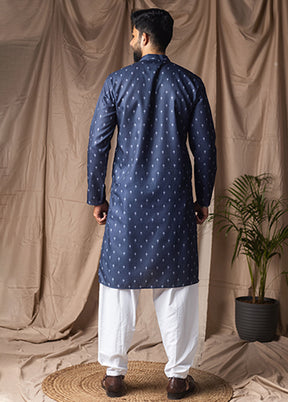 Blue Silk Kurta & Pajama Set