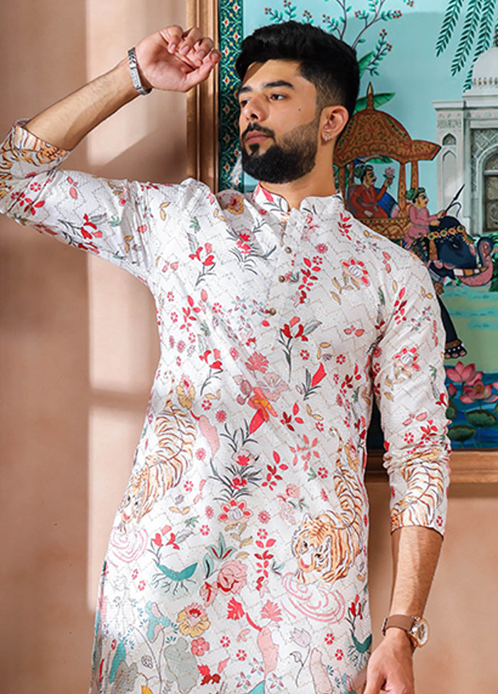 Cream Cotton Kurta & Pajama Set