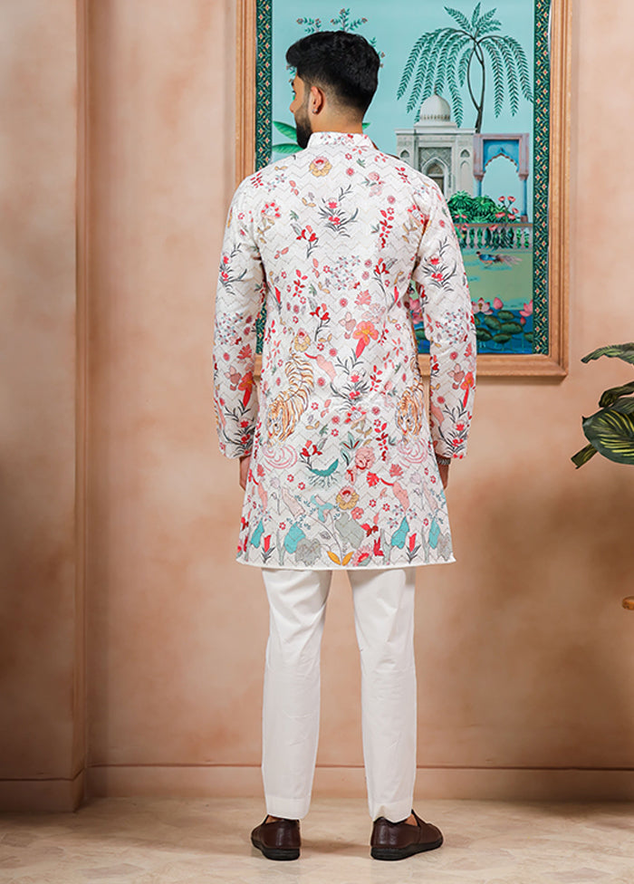 Cream Cotton Kurta & Pajama Set