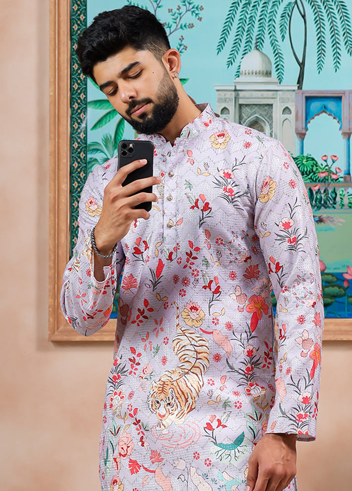 Lavender Cotton Kurta & Pajama Set