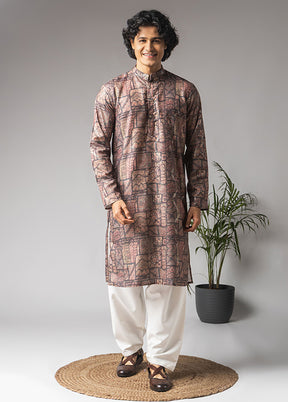 Multicolor Viscose Kurta & Pajama Set