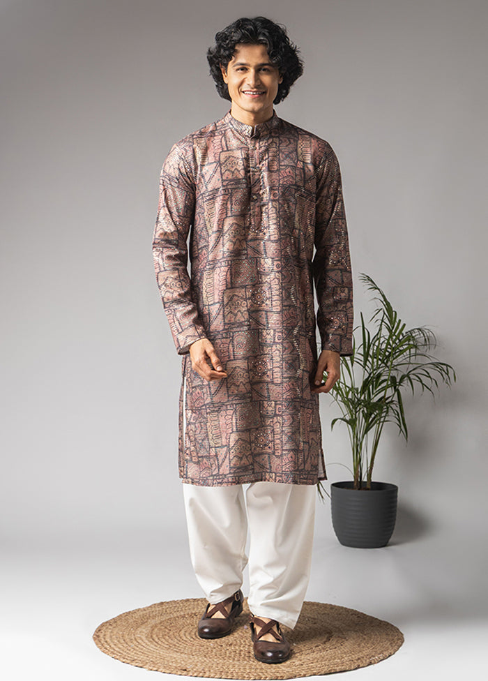 Multicolor Viscose Kurta & Pajama Set