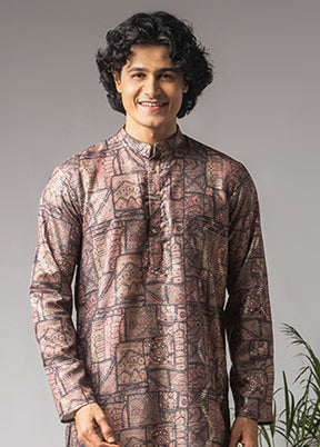 Multicolor Viscose Kurta & Pajama Set
