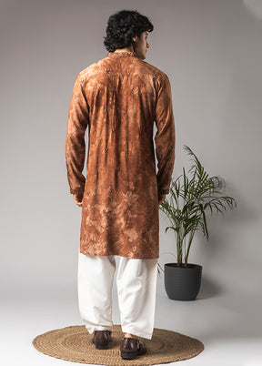 Brown Silk Kurta & Pajama Set