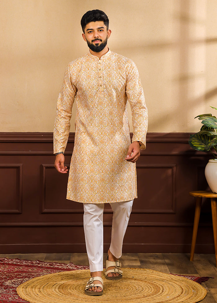 Yellow Silk Kurta & Pajama Set