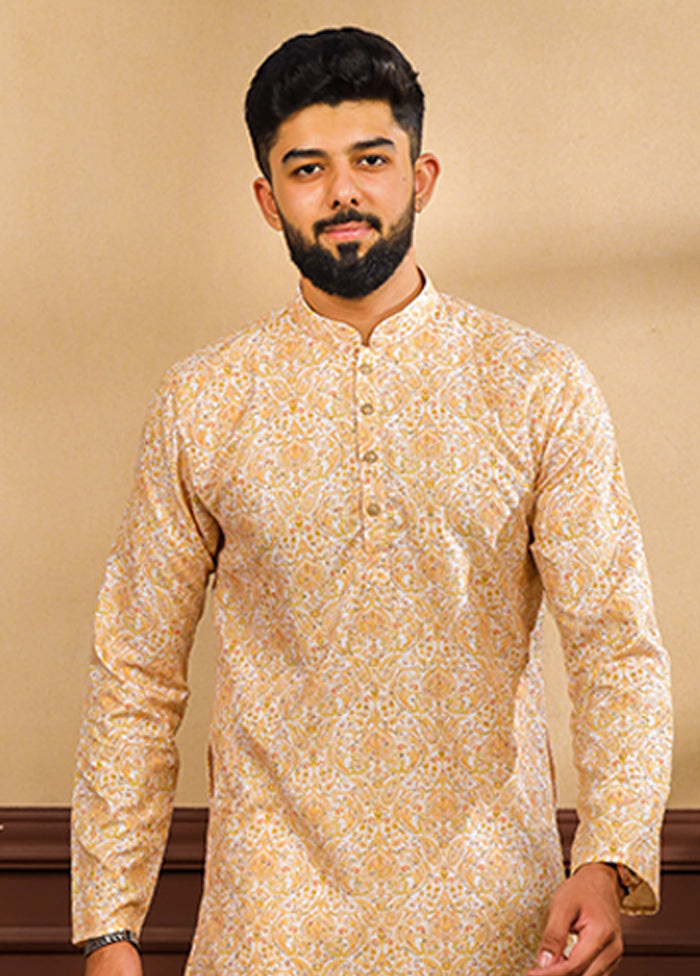 Yellow Silk Kurta & Pajama Set