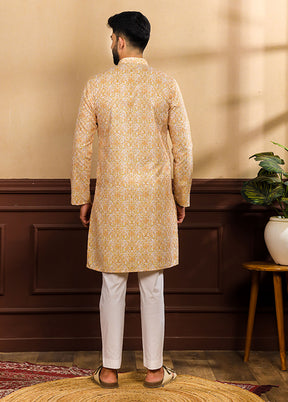 Yellow Silk Kurta & Pajama Set
