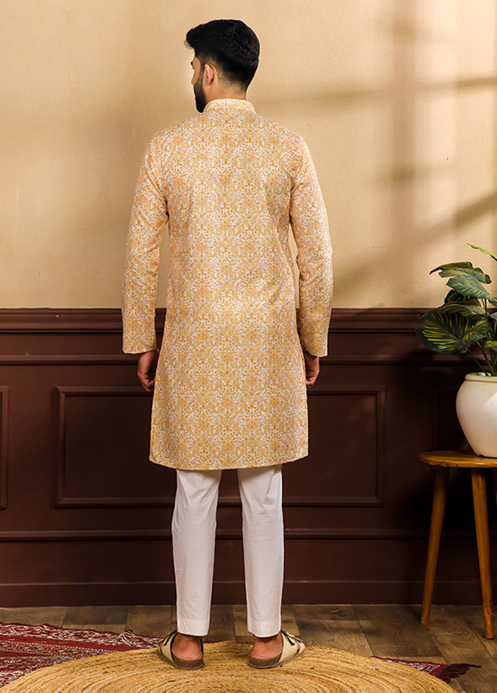 Yellow Silk Kurta & Pajama Set