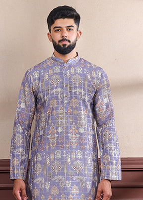 Lavender Cotton Kurta & Pajama Set