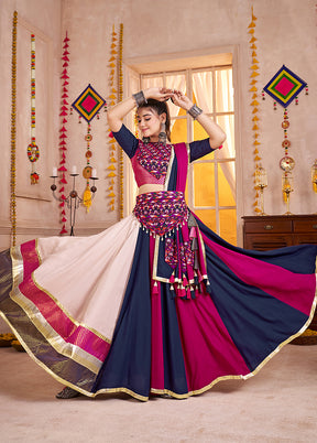 Blue Viscose Lehenga Set