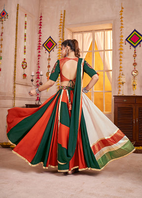 Green Viscose Lehenga Set
