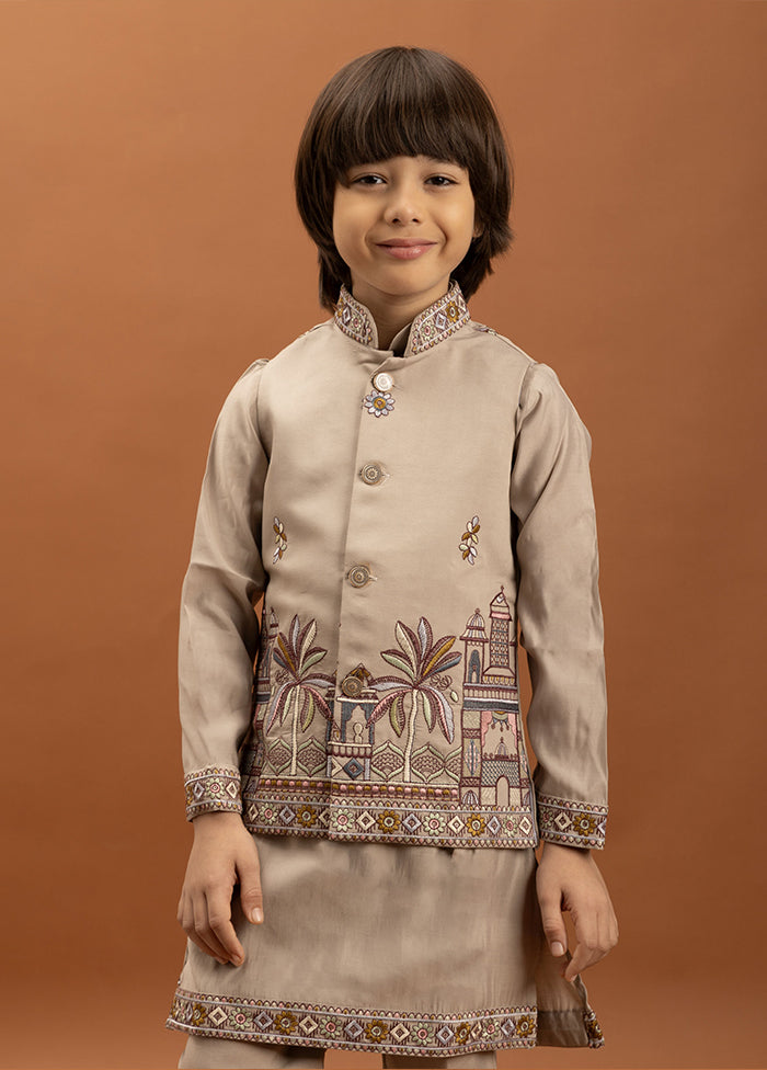 Brown Viscose Kurta & Pajama Set