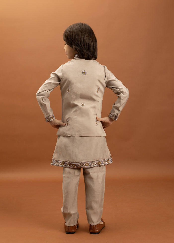 Brown Viscose Kurta & Pajama Set