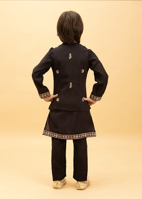 Black Viscose Kurta & Pajama Set