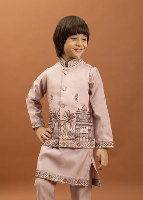 Pink Viscose Kurta & Pajama Set