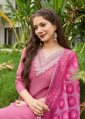 3 Pc Multicolor Silk Suit Set