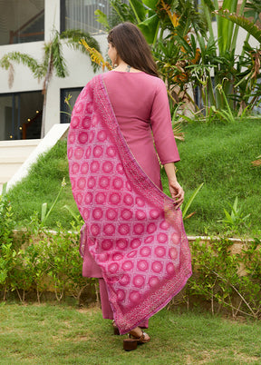 3 Pc Multicolor Silk Suit Set