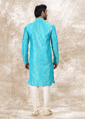 Blue Silk Kurta & Pajama Set