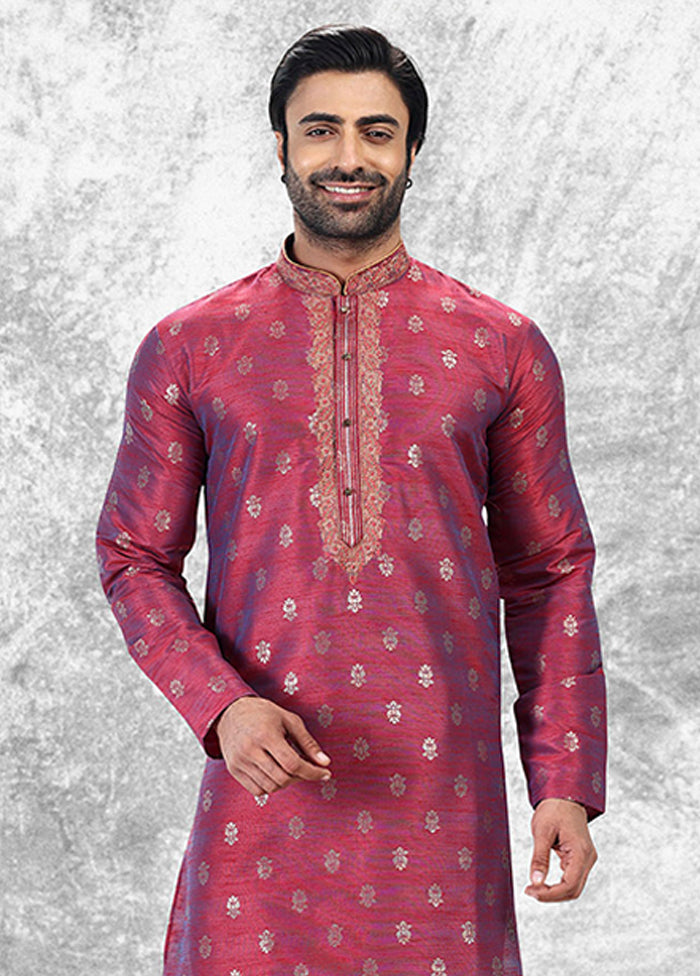 Pink Silk Kurta & Pajama Set