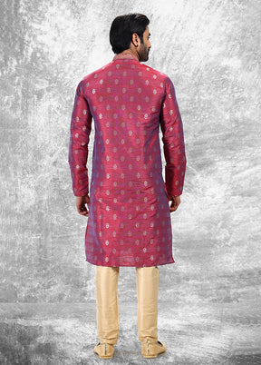 Pink Silk Kurta & Pajama Set