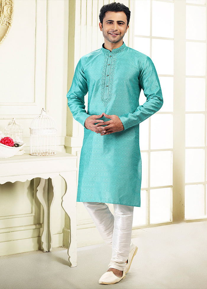 Blue Silk Kurta & Pajama Set