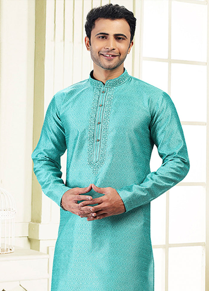 Blue Silk Kurta & Pajama Set