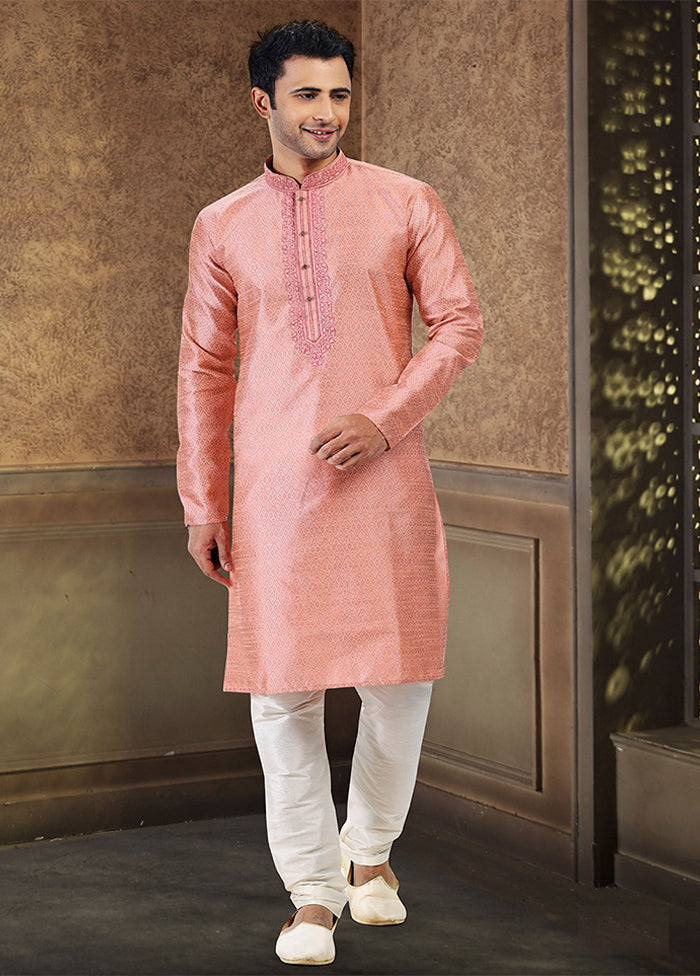 Pink Silk Kurta & Pajama Set