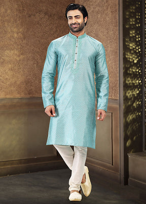 Multicolor Silk Kurta & Pajama Set