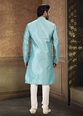 Multicolor Silk Kurta & Pajama Set