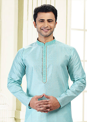 Blue Silk Kurta & Pajama Set