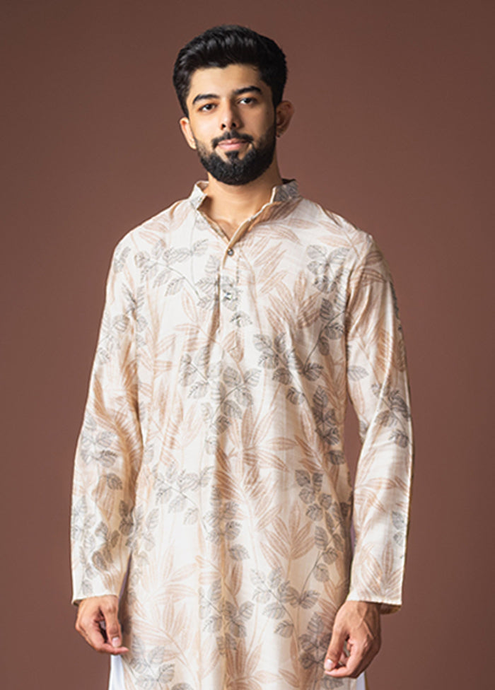 Cream Viscose Kurta & Pajama Set