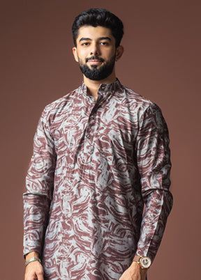 Wine Viscose Kurta & Pajama Set