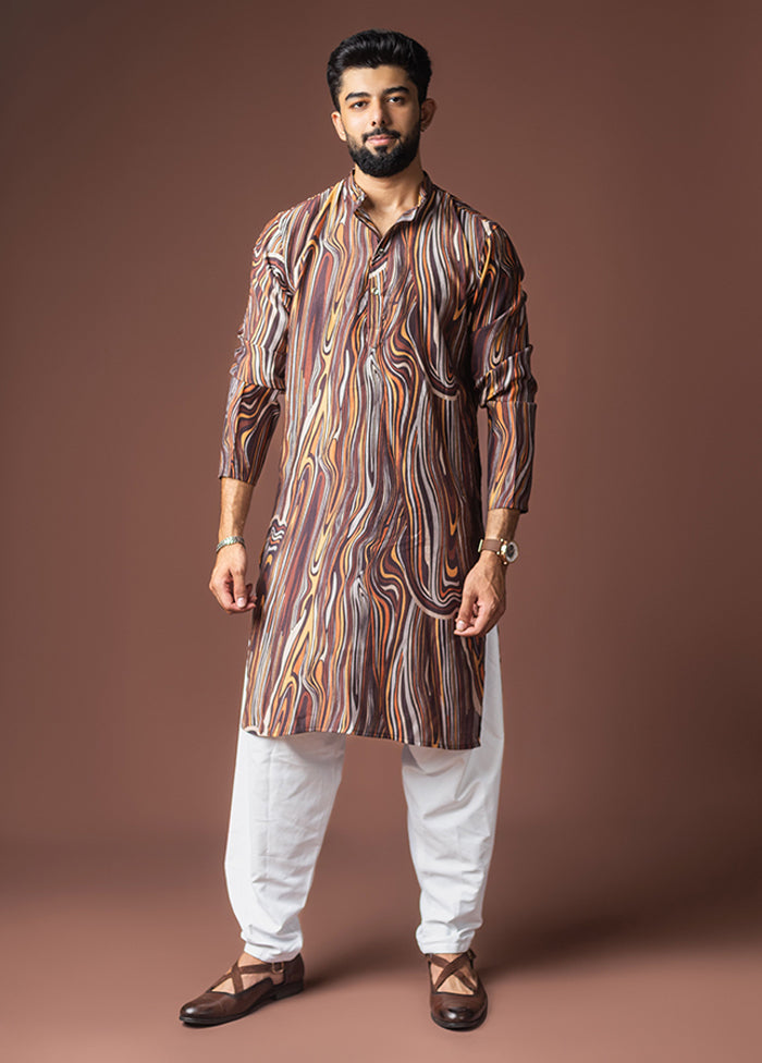 Multicolor Viscose Kurta & Pajama Set