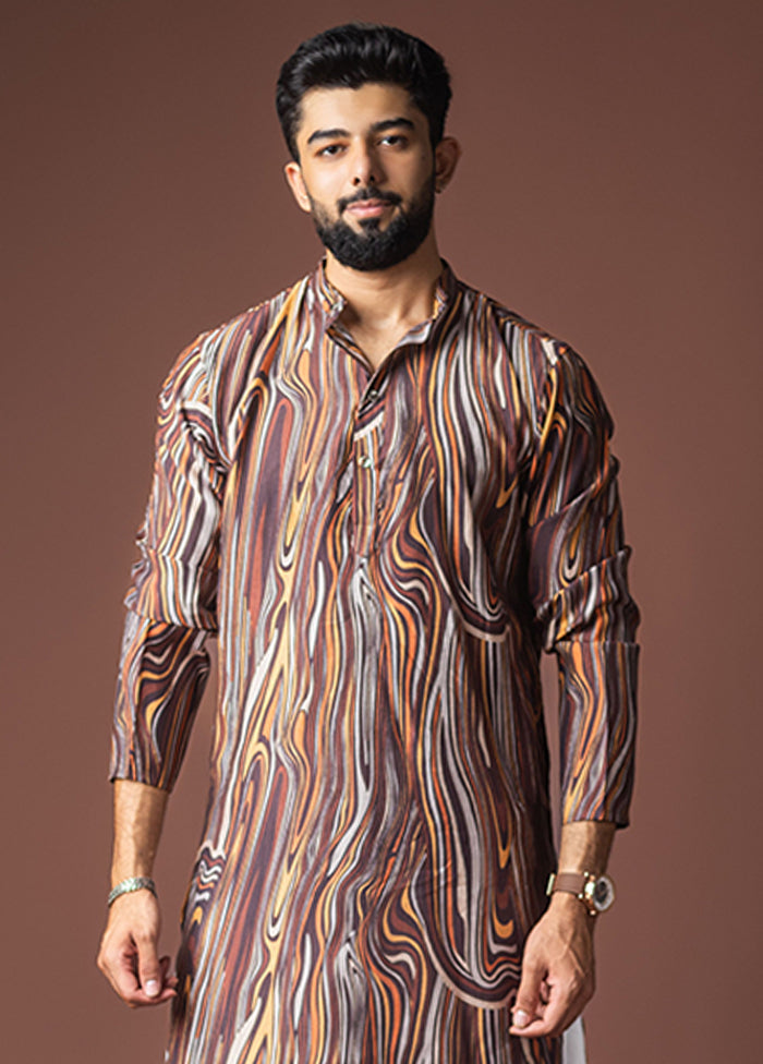 Multicolor Viscose Kurta & Pajama Set