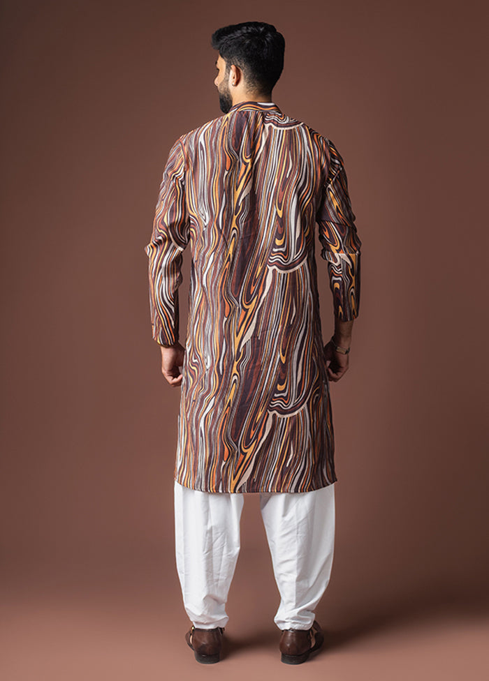 Multicolor Viscose Kurta & Pajama Set
