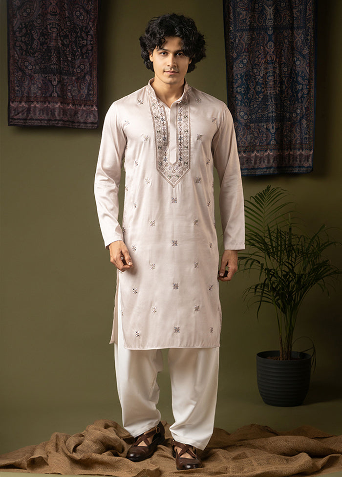 Purple Silk Kurta & Pajama Set